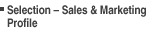 Selection – Sales & Marketing Profile